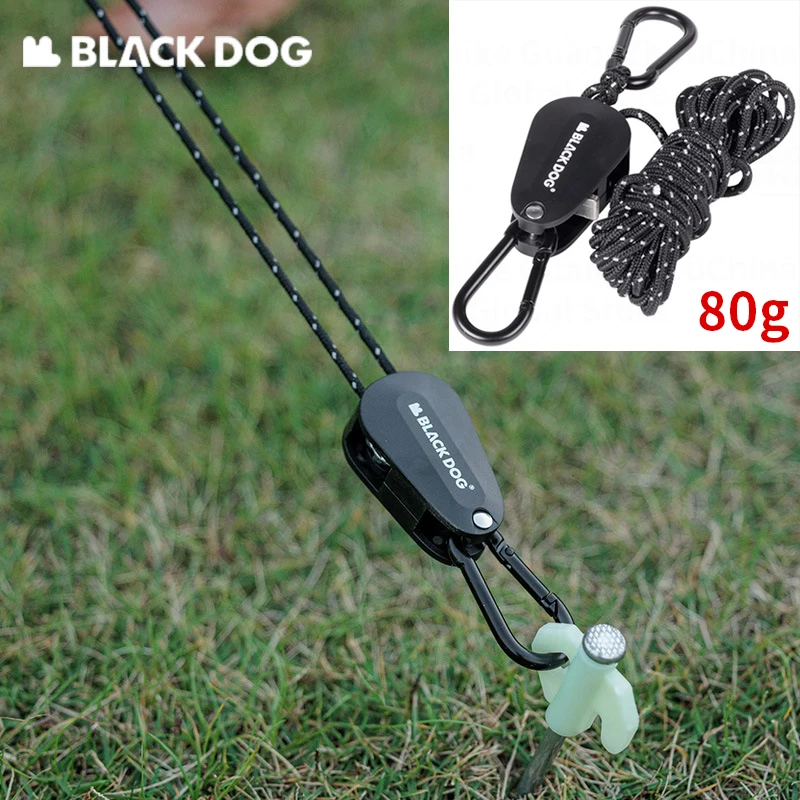 Naturehike BLACKDOG Tent Wind Rope Tensioner Adjustable Regulator Camping Accessories Fixed Buckle Pulley Fastener Outdoor 80g