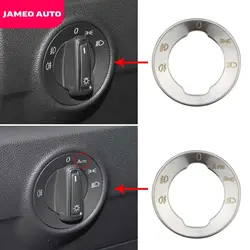 Stainless Steel Car Interior Head Light Adjustment Switch Cover Trim Sticker for Volkswagen VW T-ROC T ROC 2018-2023 Accessories