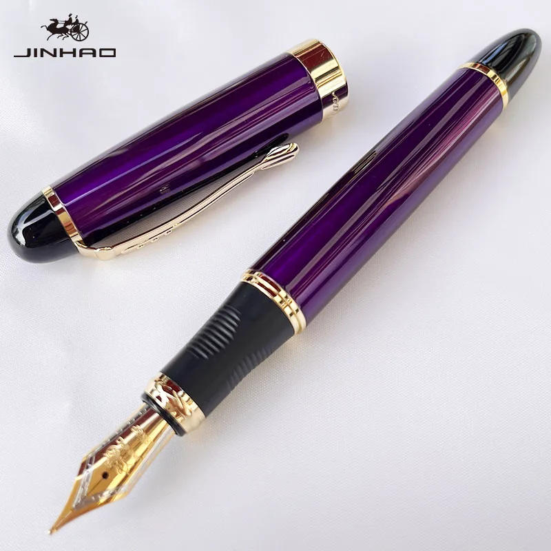 1 Stück 450, luxuriöser High-End-Kalligraphie-Stift für Business-Souvenir, Geschenk, Königsblau, Metall – Detail 3