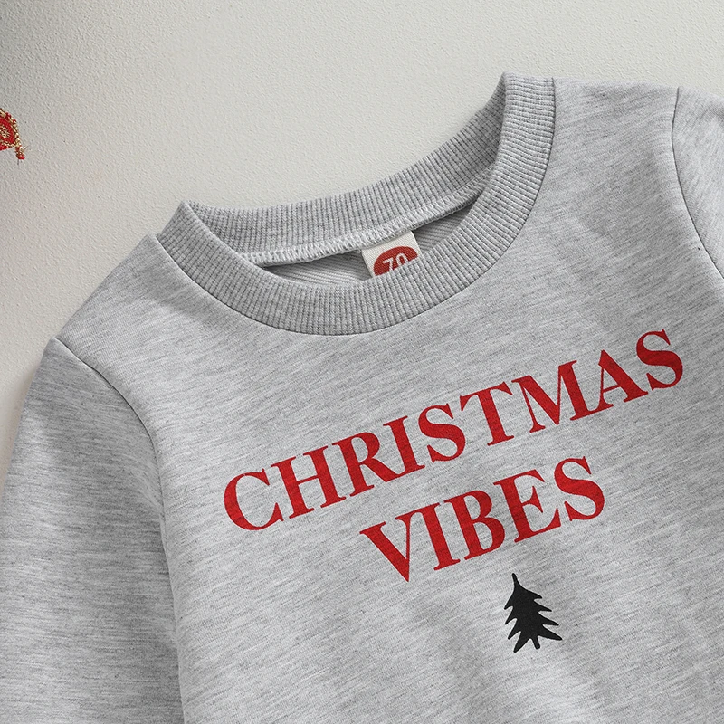 

Toddler Baby Girl Boy Fall Winter Clothes Long Sleeve Pullover Sweatshirt Top Elastic Pants Newborn Christmas Outfit