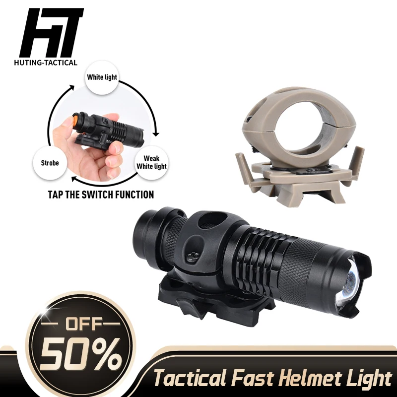 

Tactical Military Fast Helmet Light WADSN Tactical Flashlight AIrsoft Strobe Constant Moment Helmet Lamp With White Scout Light