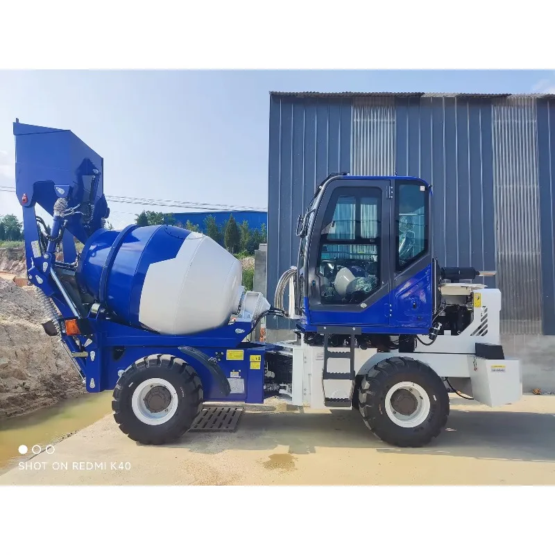 Self Loading Concrete Mixer Truck 1.2m3 Integrated Loader Mixer for Construction