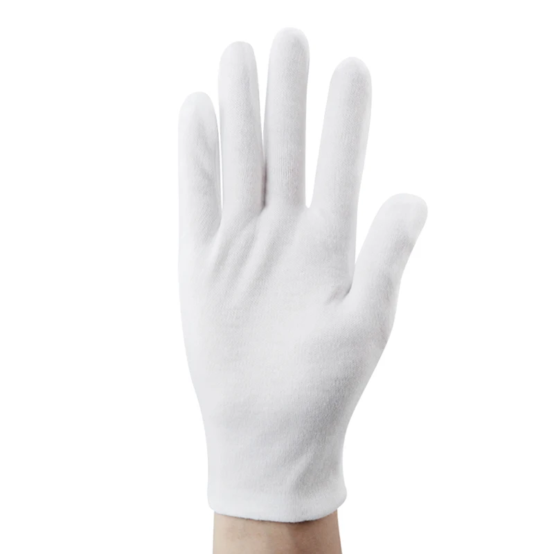 Gants en coton blanc à doigts complets pour hommes et femmes, mitaines inconnu de la sueur pour serveurs, chauffeurs, bijoux, travailleurs, 1 paire, nouveau