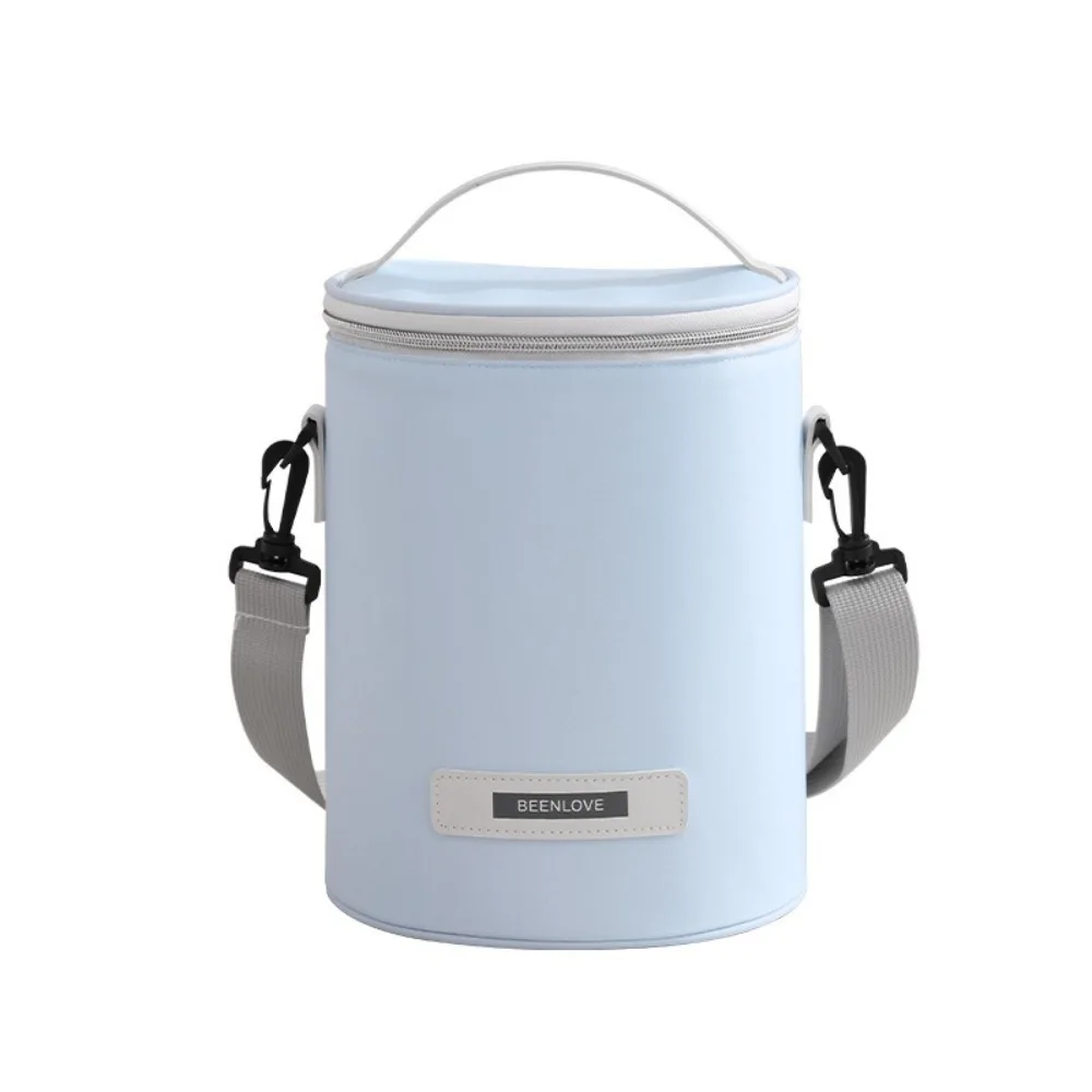 

with Thickened Aluminum Foil Cylinder Lunch Bag Large Capacity Waterproof Office Lunch Tote Handheld Insulated