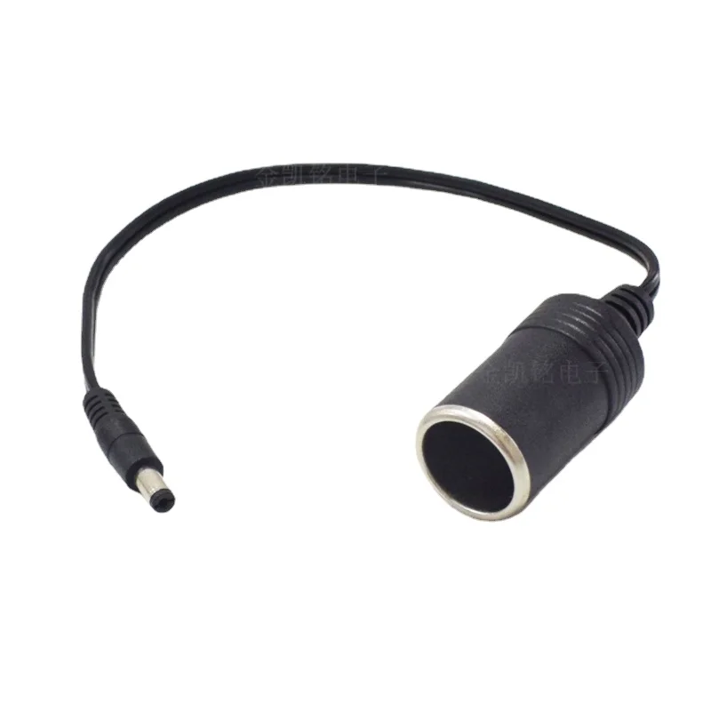 

Universal 12V24V 10A120W All-Copper DC5.5*2.1 Male To Cigarette Lighter Socket Car Charger Cable 35cm