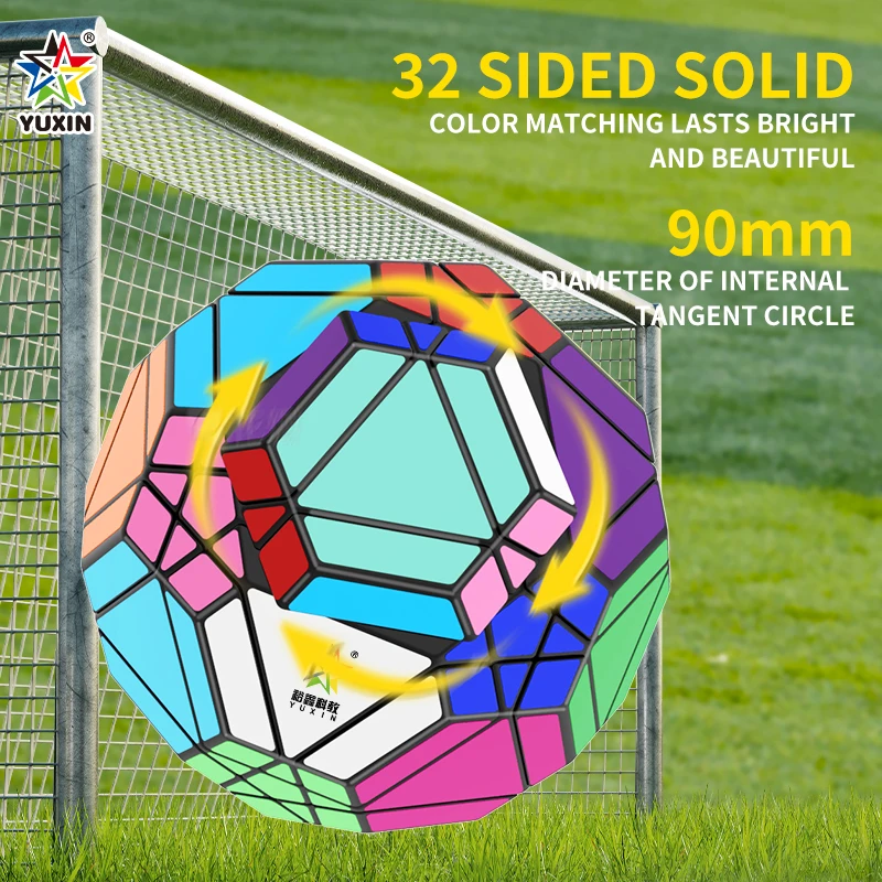 [JudyCube] Yuxin Soccer Megaminx 20 adesivi colorati Magic Speed Cube YUXIN Calcio a venti assi
