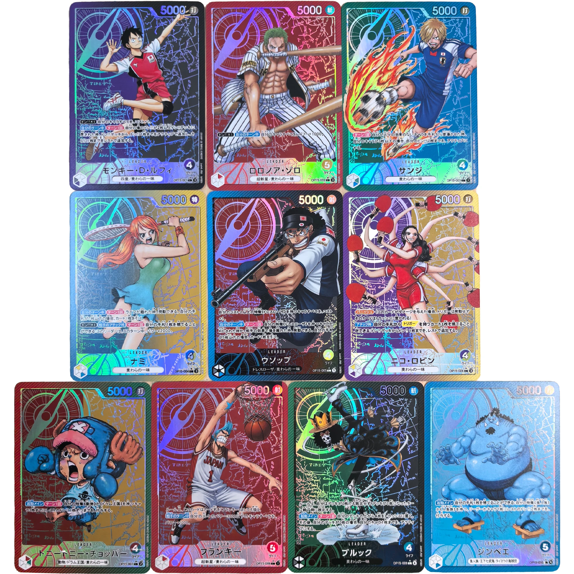9Pcs/set Diy ONE PIECE Nami Hancock Uta Vivi Basketball Series Flash Card Opcg Yamato Robin Classic Anime Collection Card view 4