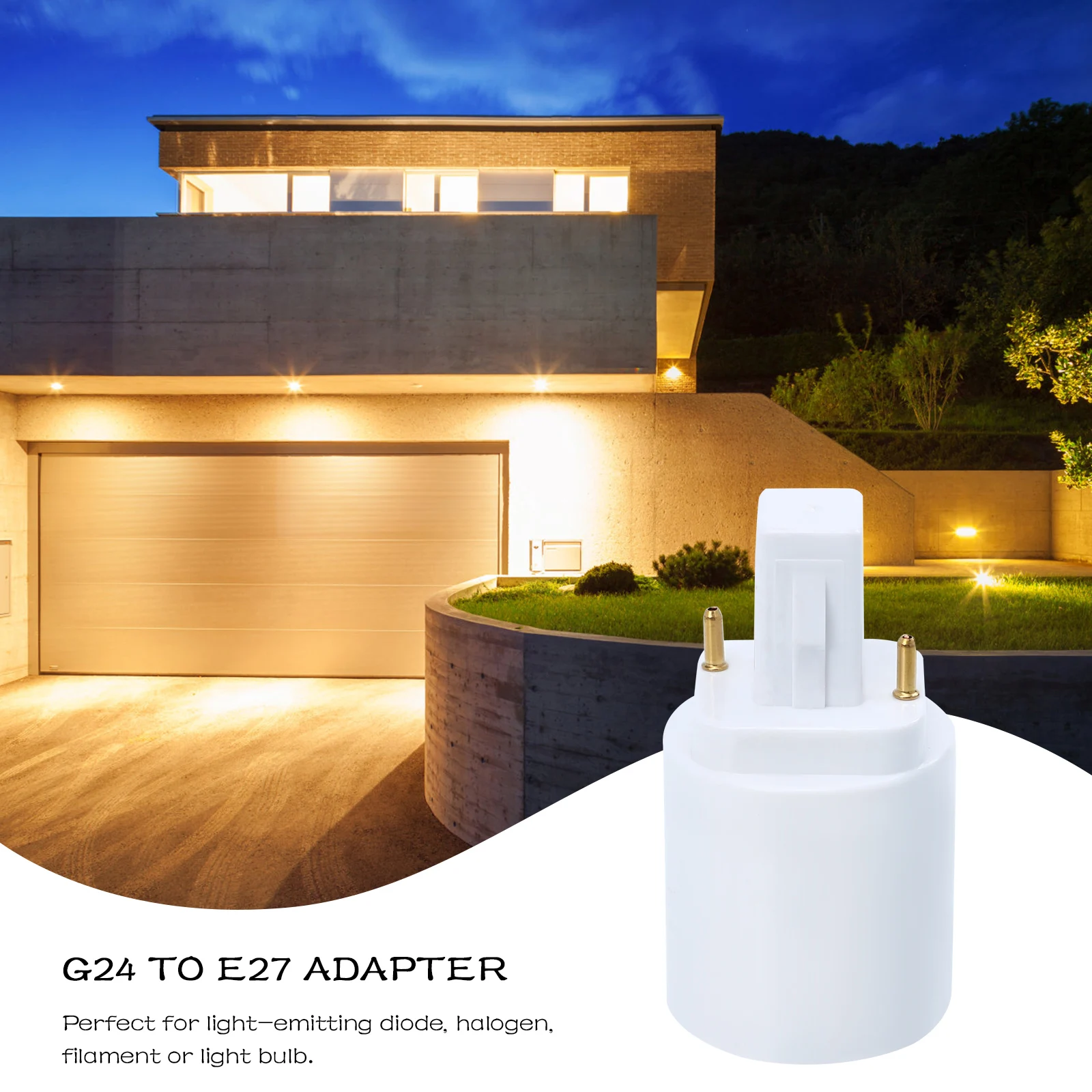 4pcs Led Bulb G24 E27 2 Pin Light Light Converter Socket Light Bulb Light Holder Light Converter Sockets