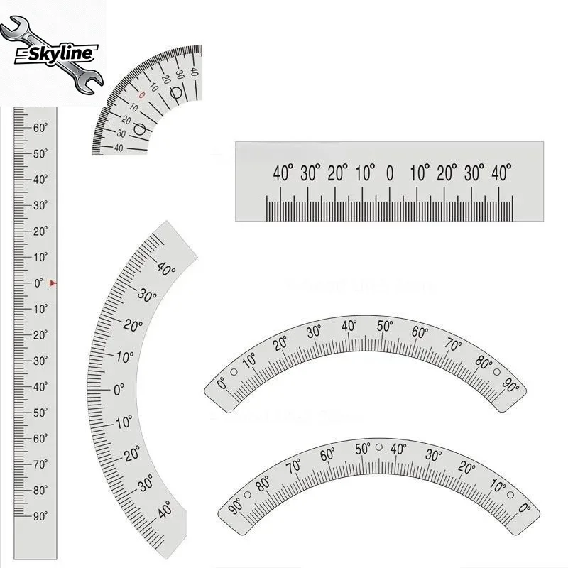 Apply To Stainless Steel Angle Ruler Aluminum Alloy Ruler Circular Arc Ruler Mechanical Equipment Semicircular Indexing Scale