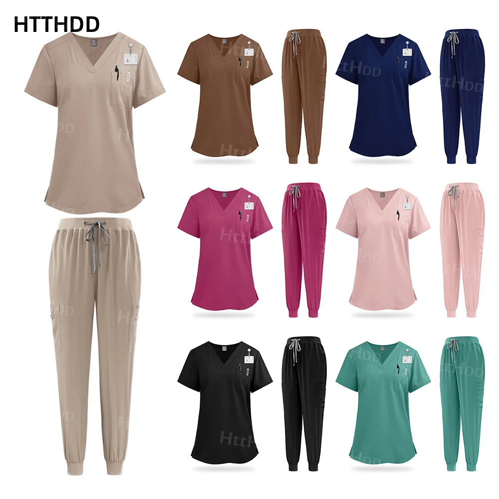 

Multicolour Scrub Uniforms Women Breathable Surgical Gowns Dental Veterinary Uniforms Unisex Joggers Pants Suits Hospital Scrubs