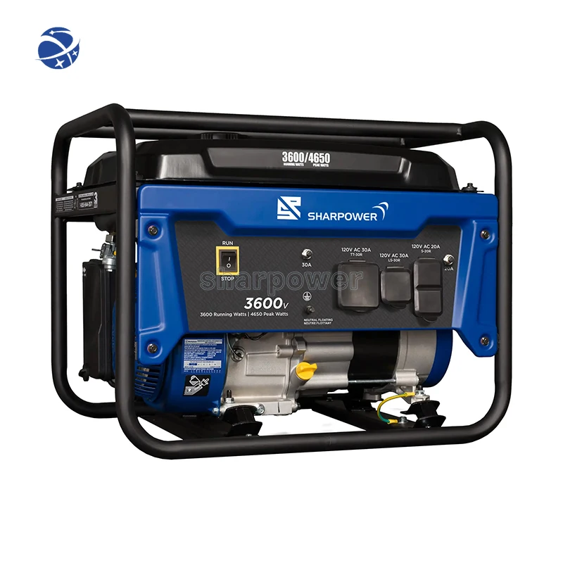 

YUNYI SHARPOWER 1kw 2.2kw 3kw 5.5kw 7kw 8kw 50HZ single /three phase recoil electric start gasoline generator