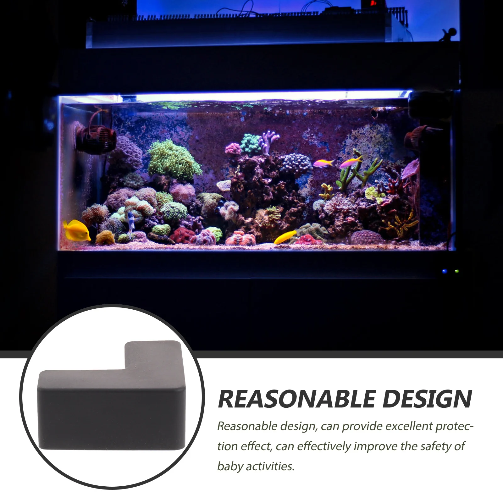 

6 шт., защитные уголки для аквариума, защита от столкновений, мягкие силиконовые защитные края для детей, угловая защита для бака