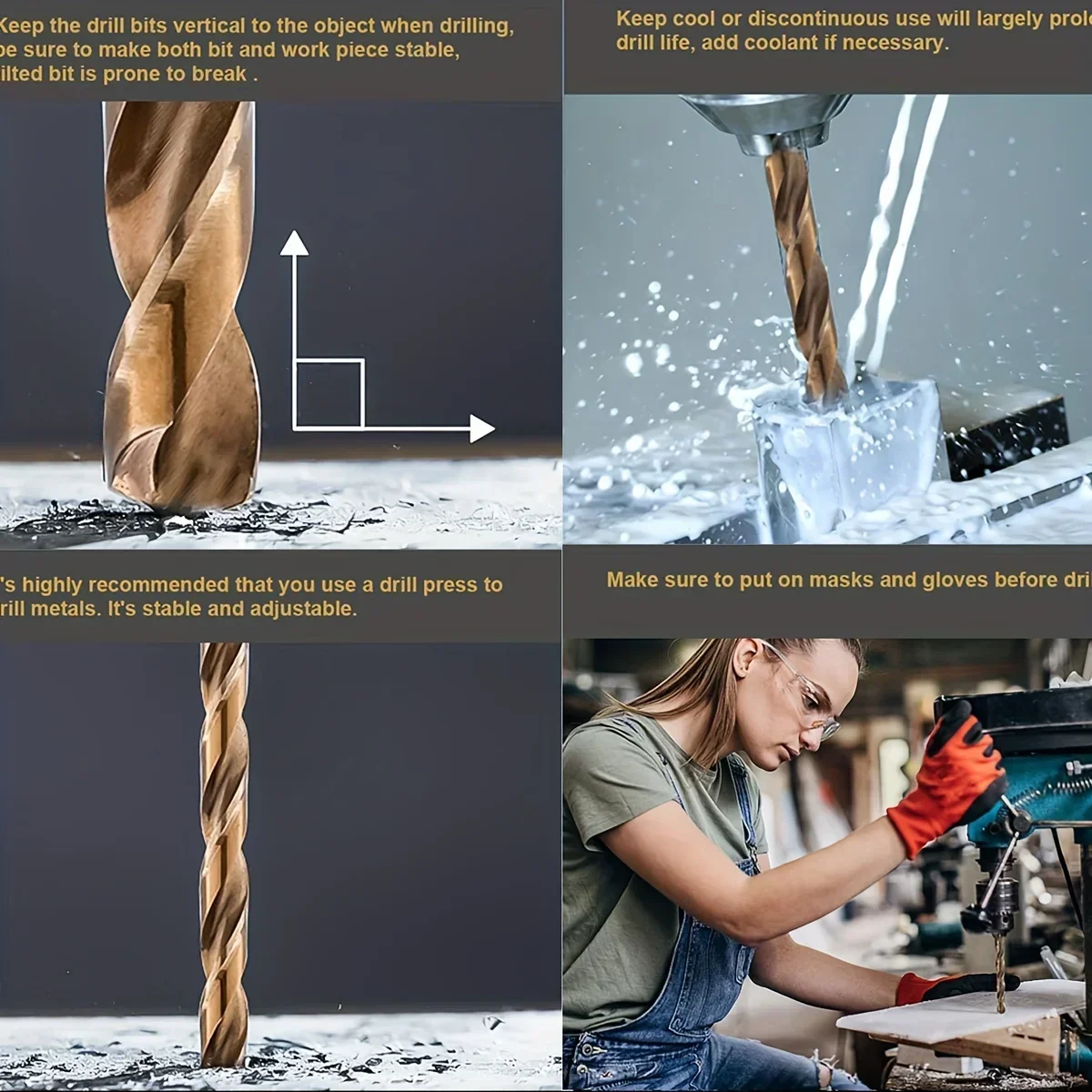 Wood Drill Bit Set  Metal drill bit Carbide Tip Flat Shank Drill Concrete Stone Bricks