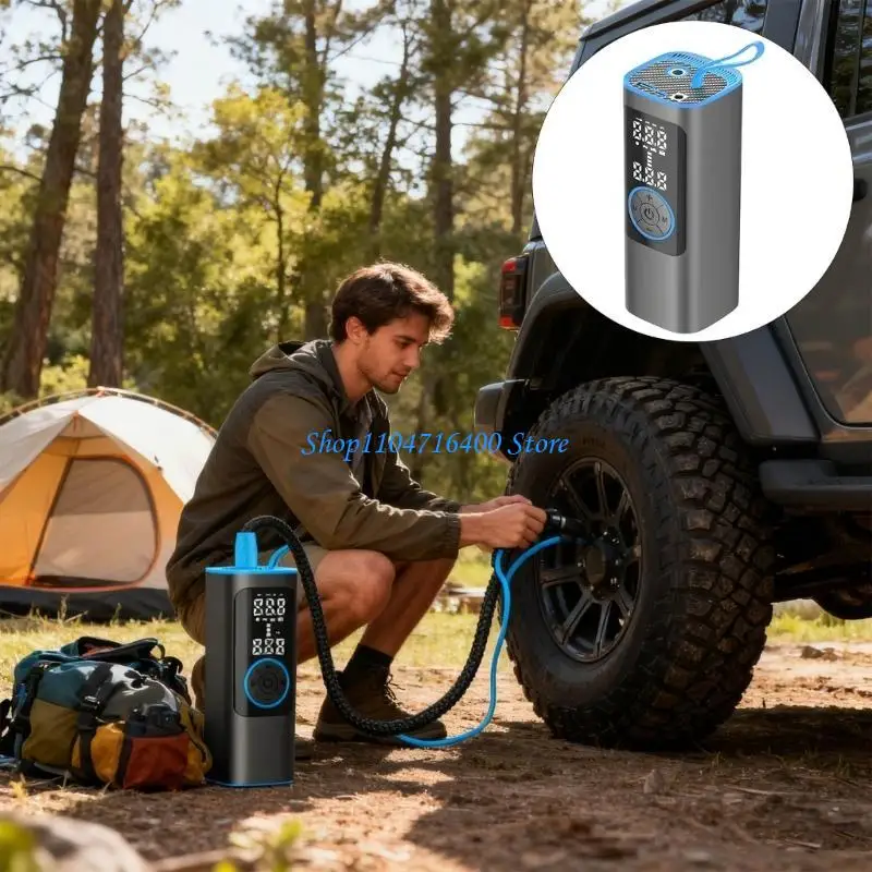 

y1gd Wireless Air Pumps Portable Electric Tire Inflator Air Compressor Car Bike