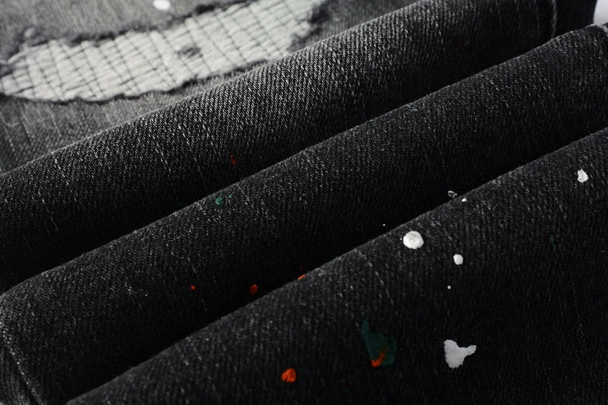 

Jeans American High Street Black Ripped Patch 9018 Brands Pants