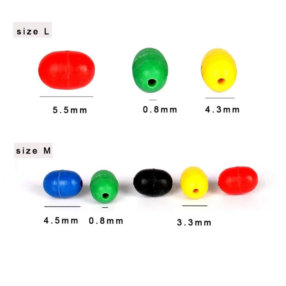 100 PCS Color Anti-Collision Bean Soft Rubber Buffer Beads Blending Color Fishing Float Fishing Accessories