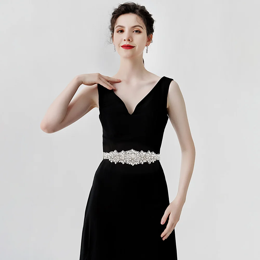 

Блестящий женский ремень для свадебного платья, серебристый пояс для невесты с кристаллами, аксессуары для невесты, подарок подруге невесты