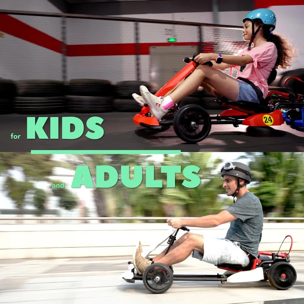 Hoverboard Attachment,Outdoor Race Pedal Go Cart Car for Kids and Adults