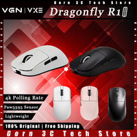 VGN VXE Dragonfly R1 Pro Max Tri-mode Gaming Moues Paw3395 Sensor 4k Polling Rate Lightweight Customized Pc Gamer Accessories