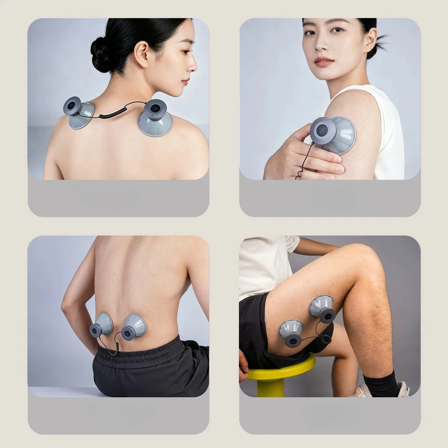 EMS Fascia Cupping Device, Silicone Soft Cup Massager for Muscle Relaxation, Gua Sha Tool for Meridian Suction Cupping Home Use