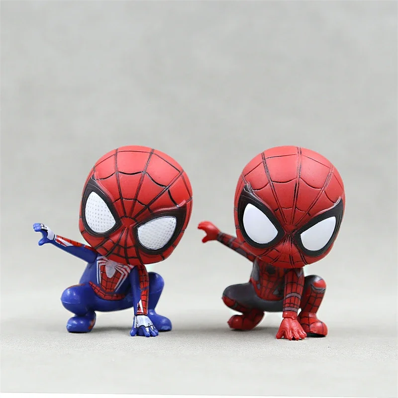 Figura de acción de Spiderman de Marvel, modelo de dibujos animados bonitos, abalorio de moda, accesorios para el hogar, decoración de coche, decoración de habitación, juguetes para niños, regalos