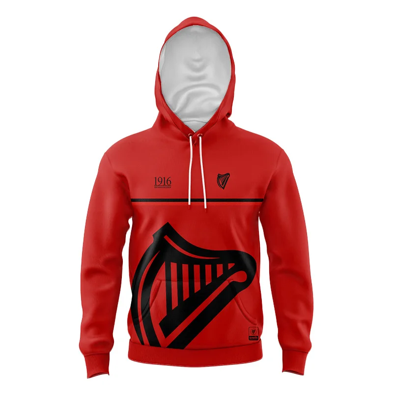 1916 Commemorative Adult Children's Rugby Jerseys Hoodies 3D Printed Breathable Comfortable Casual Pullover Outdoor Sports