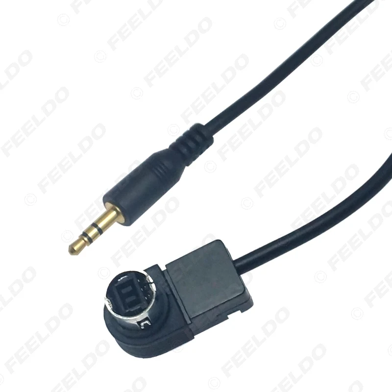 Car Radio 3.5mm Male Input Interface Audio Music Aux Cable Adapter for Alpine KCA-121B Ai-net Socket Port