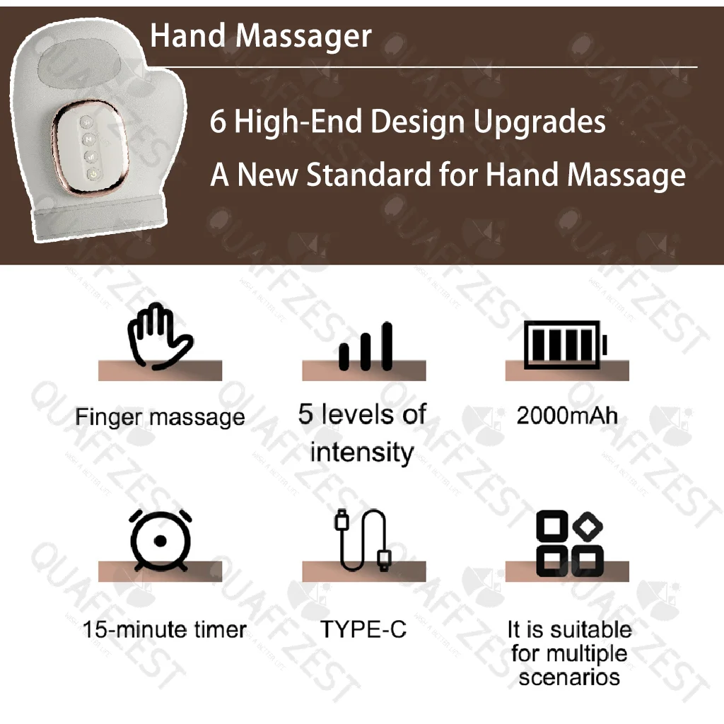 Electric Hand Massager Airbag Compress Finger Massage Glove Air Pressure Kneading Thumb Acupoint Palm Massager Finger masajeador