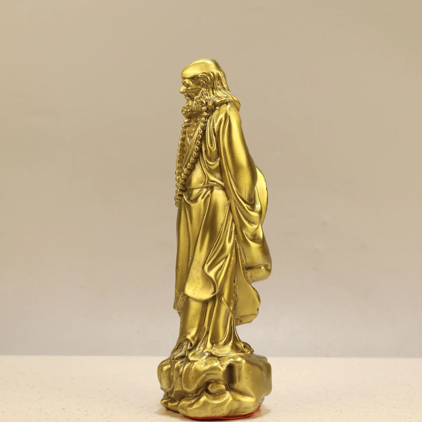 Old Brass Bodhidharma Reed leaves crossing the river Damo Station Buddha Amitabha Buddha desktop screen Worship Hall Town house