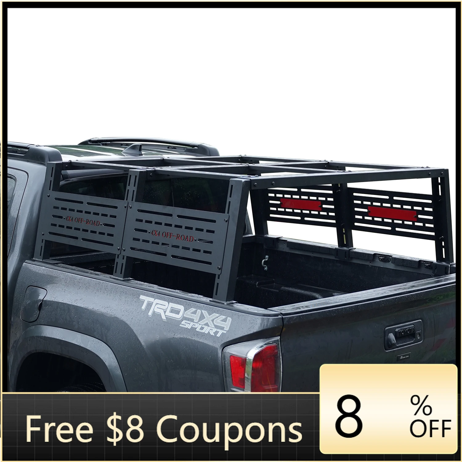 

ZAIQU Texture Black Bed Rack Cargo Rack System Powder Coated Pickup Accessories Universal 4x4 Pickup Truck Bed Rack Roll Bar