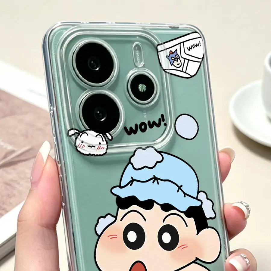 Shin-ChanS Cute Case for Xiaomi Redmi Note 15 A4 12S 10S 9 10 14C 11 Note 13 14 Pro Plus 11S 12 13C Soft Phone Cover view 5
