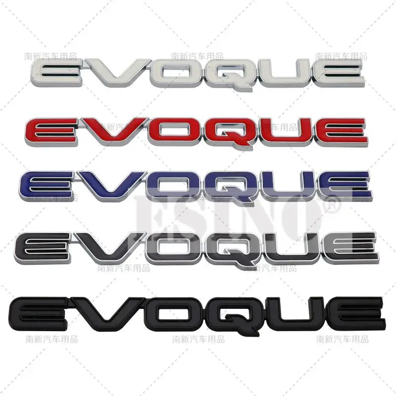 Car Styling 3D Metal Chrome Zinc Alloy Adhesive Emblem Badge Decal Auto Accessory for Land Rover Ranger Rover Evoque