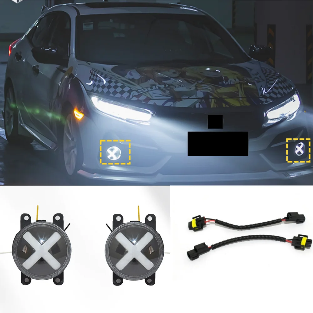 

Для Honda Civic 10-го поколения 2016-2021 хэтчбек передний бампер в сборе противотуманных фар в стиле X