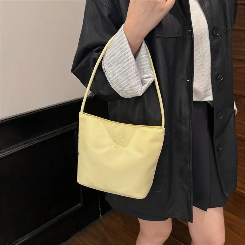 Waterproof Embroidered Letter Underarm Bag Women's Large Capacity Handbag Underarm Handbag Shoulder Bag Handbag