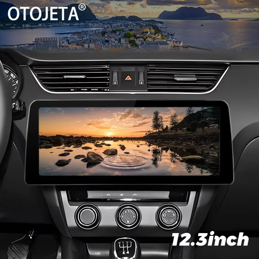 12.3inch Android 14 Screen Car Video Player 2Din Radio Stereo For Skoda Octavia 3 A7 2014 2018 GPS Multimedia Carplay Head Unit