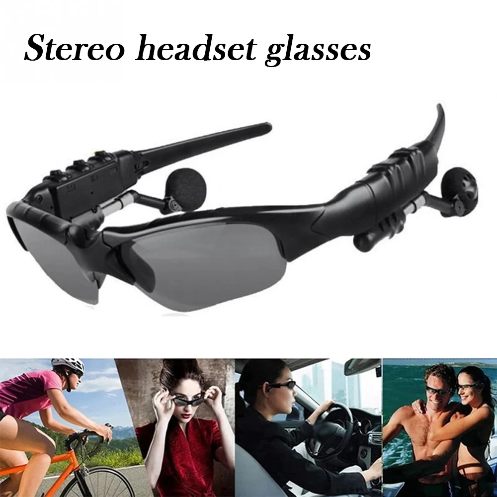 Men Women Sports Stereo Wireless Headset Telephone Driving Sunglasses Cycling Polarized Glasses Outdoor Eye Protect Wear