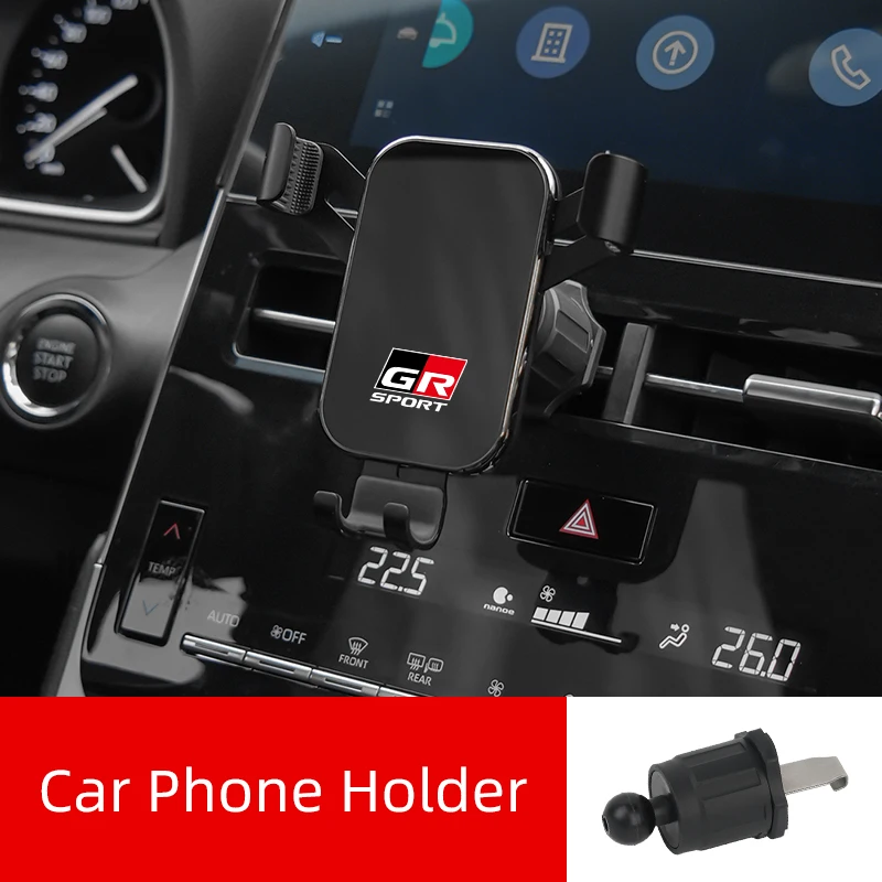 Soporte de teléfono para coche, soporte de navegación GPS para ventilación, accesorios de soporte móvil para Toyota Crown GR Corolla YARIS L Auris C-HR Vios Hilux