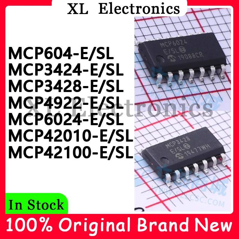 MCP604-E/SL MCP3424-E/SL MCP3428-E/SL MCP4922-E/SL MCP6024-E/SL MCP42010-E/SL MCP42100-E/SL Новый оригинальный