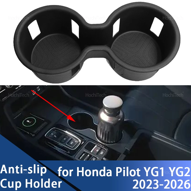 

Multifunctional Car Water Cup Holder Beverage Holder Central Control Storage Box Interior for Honda Pilot YG1 YG2 2023-2026