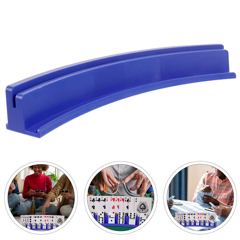 2pcs Dominoes Rack Playing Card Holder Base Multifunctional Game Accessory Lightweight Portable Gaming Cards Stand Storage