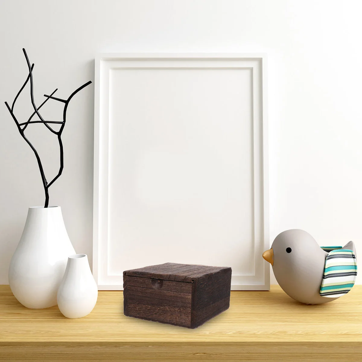 

2 шт., деревянная шкатулка для драгоценностей в стиле ретро, однотонная, компактная, элегантная, органайзер для хранения ювелирных изделий, домашний контейнер для хранения мелочей, домашняя деревянная шкатулка