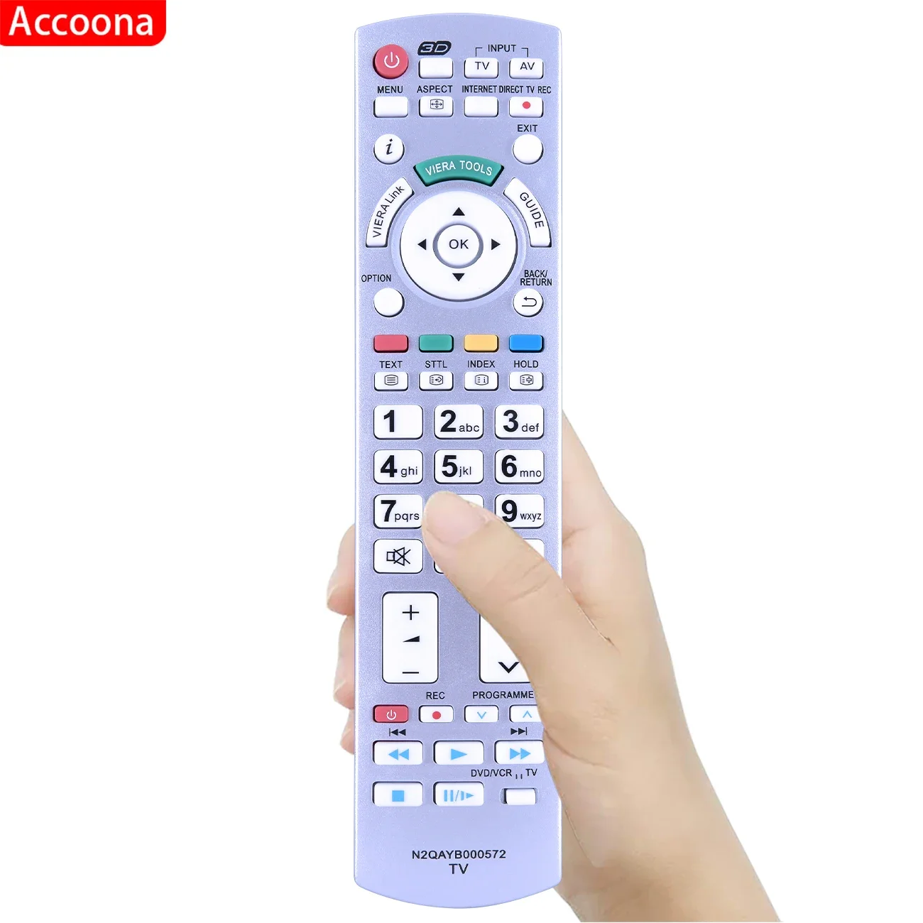 ACCOONA New N2QAYB000572 Remote Control Replace for Panasonic LCD LED Smart TV N2QAYB000504 N2QAYB000673 N2QAYB000785 TX-L37EW30