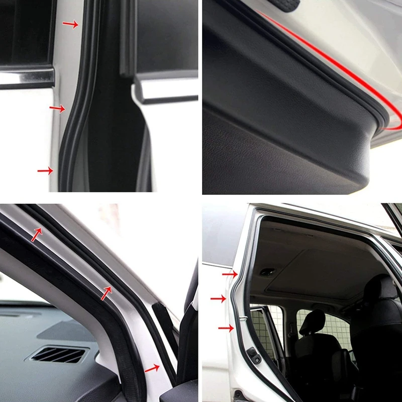 Car Door Seal Strip Kit Rubber Seal Sound Insulation Weatherstrip Seal For Nissan Patrol Y62 A-Rmada 2016 2017 2018