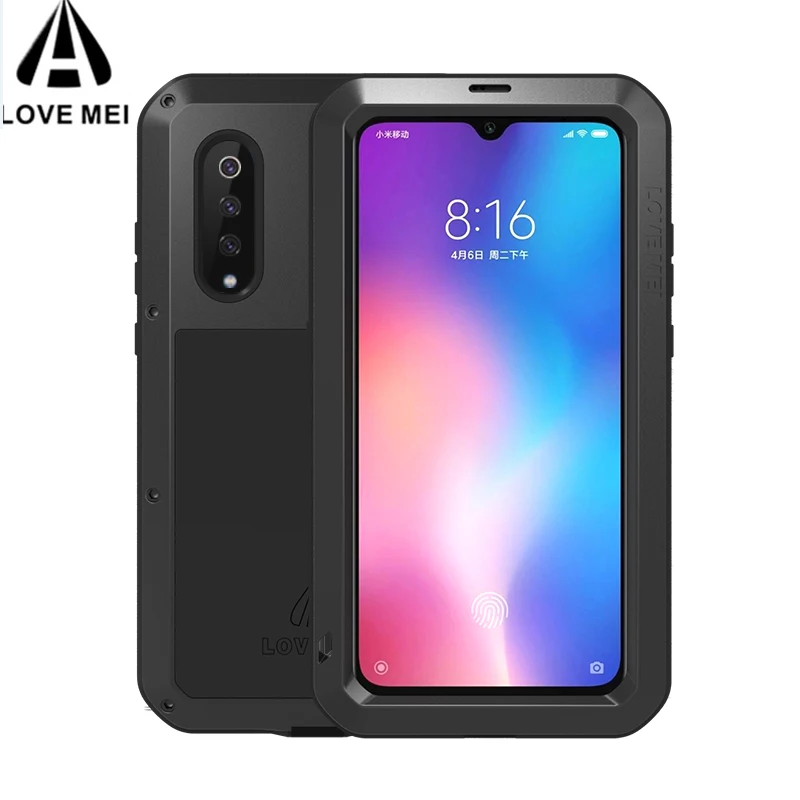 

Gorilla glass for Huawei P20 Lite P30 Pro Case LOVE MEI Shock Dirt Proof Waterproof Metal Armor Phone Case for Huawei P40 Pro