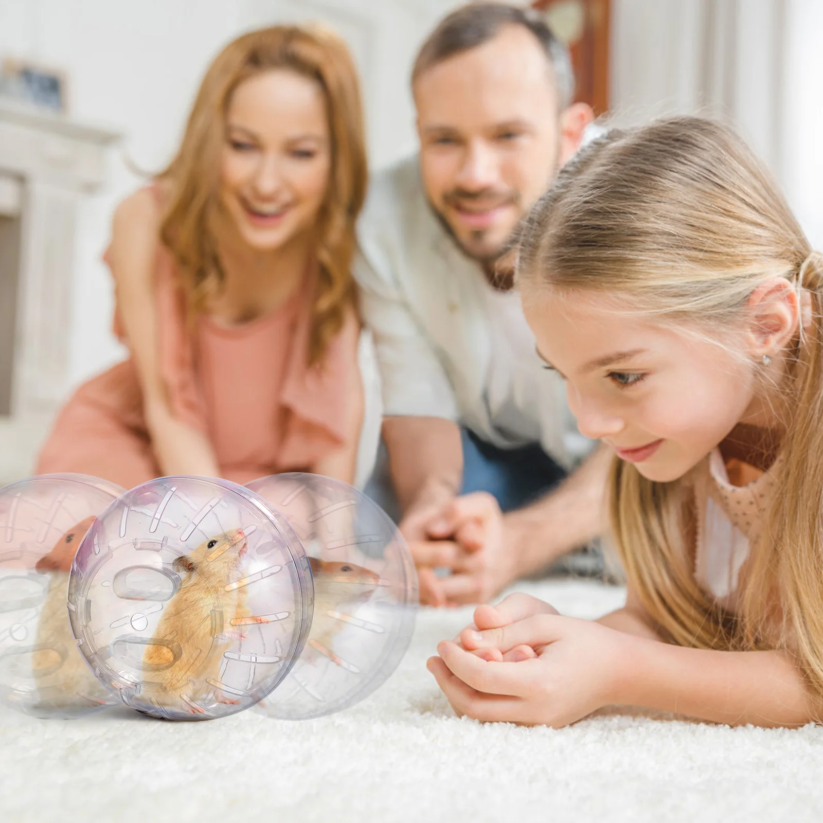 

Transparent Hamster Running Ball for Small Pets with Ventilation Holes Smooth Surface Easy Clean Exercise Sphere for Hamsters