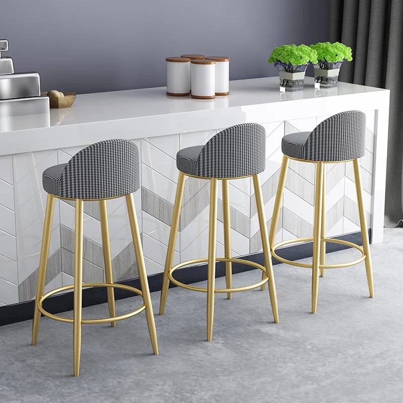 

Барный стул, легкий, роскошный, современный барный стул, тысяча птиц, сетка, высокий стул, простой кованый стул