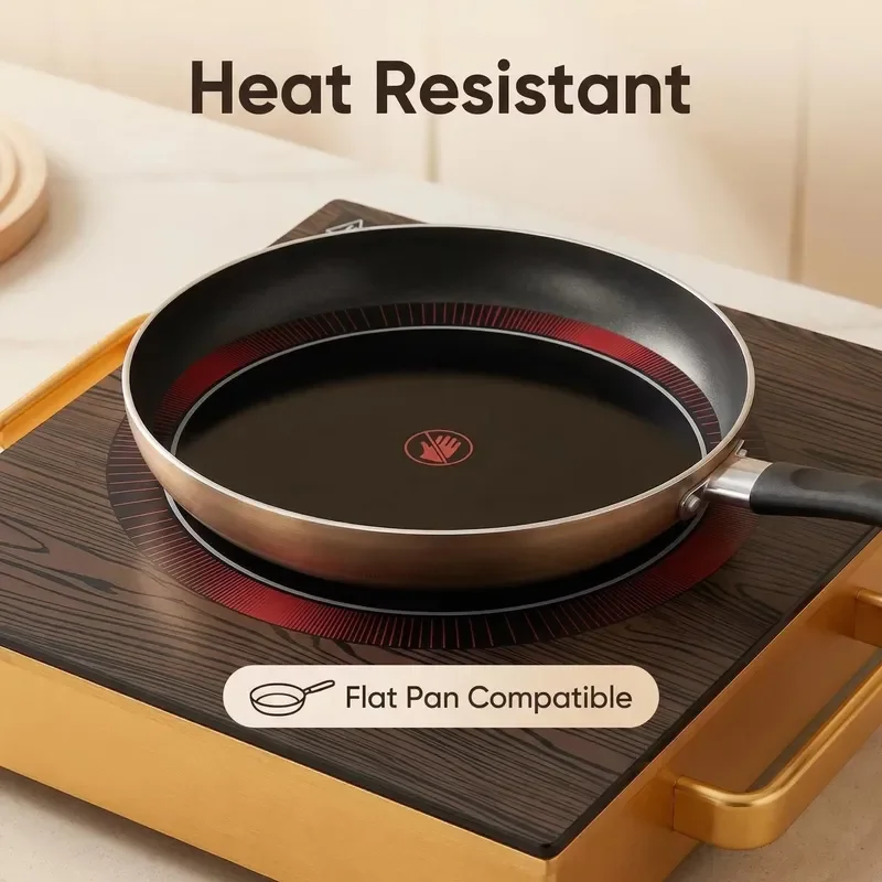 FY Electric Ceramic Stove Induction Cooktop Portable Burner for Home Kitchen 3000W Touch Control Wood Grain Design No Open