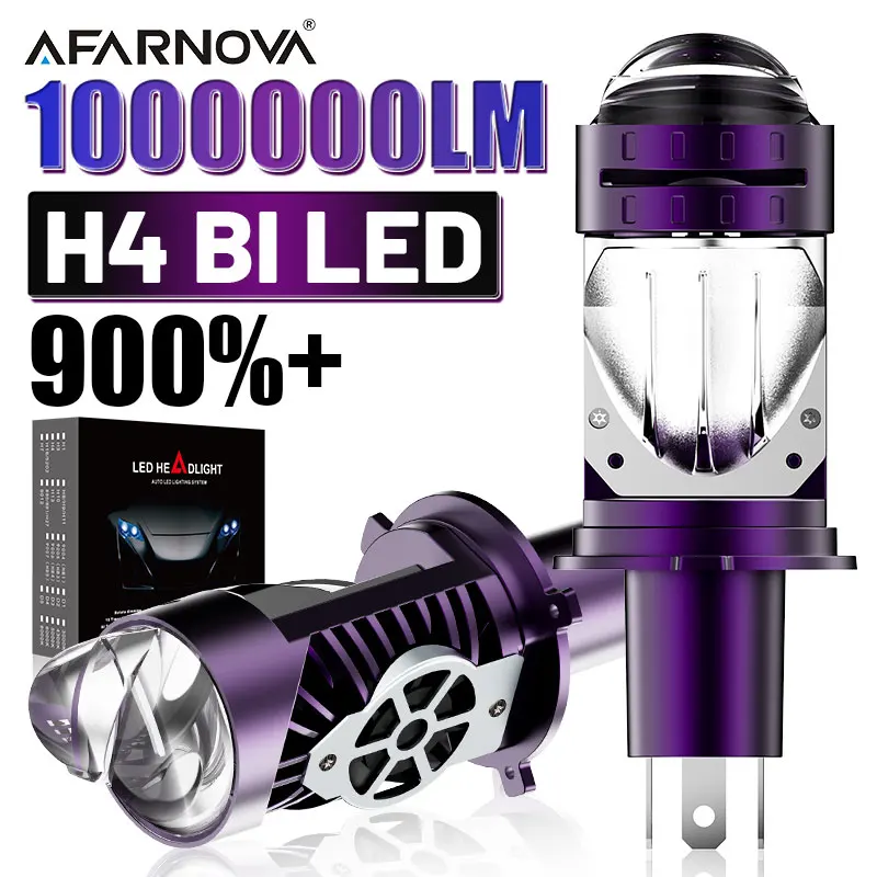 

2000W Mini H4 Projector Lens Left Right hand drive LED Car Headlight Bulbs CANBUS Turbo Bulb H4 led High Low Light Fog lamp bulb