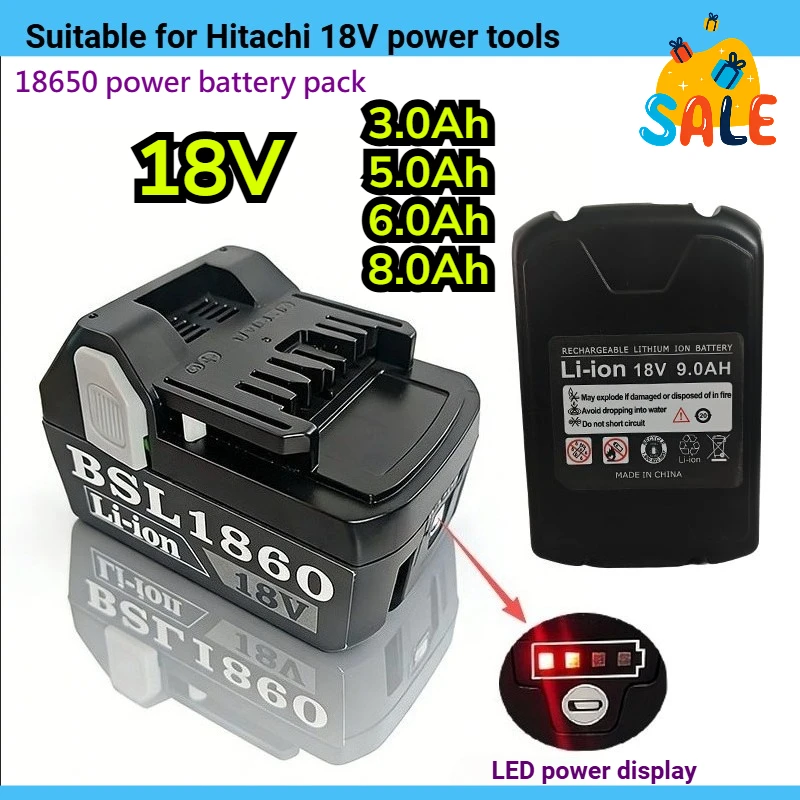 

Suitable for Hitachi 18V power tools 3.0Ah-8.0AH large capacity 18650 power battery pack