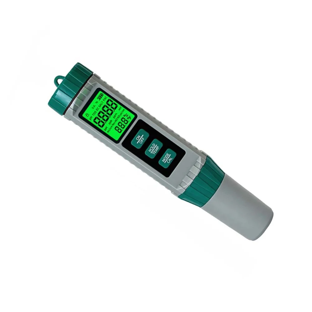 Digital Water Quality Tester X101 10-in-1 pH Salinity Spific Gravity Hardness Fertility Meter for Home Lab Use